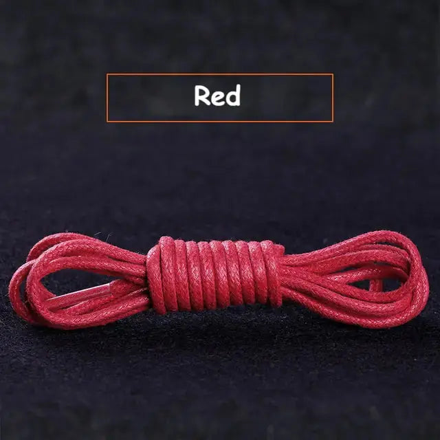 Cotton Waxed Round Shoelaces Set GLR SHOPPING