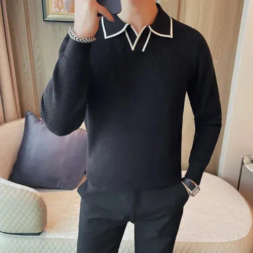 Brand Clothing Men Warm in Winter Lapel Knitted GLR SHOPPING
