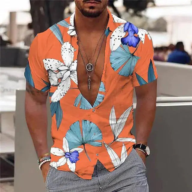 Summer Hawaiian Floral Shirts For Men GLR SHOPPING
