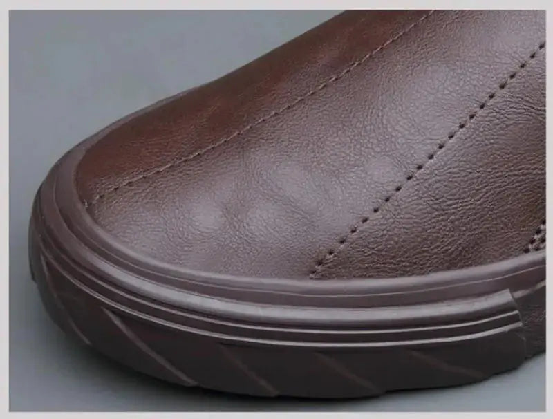 Men Vulcanized Leather Loafer Shoes GLR SHOPPING