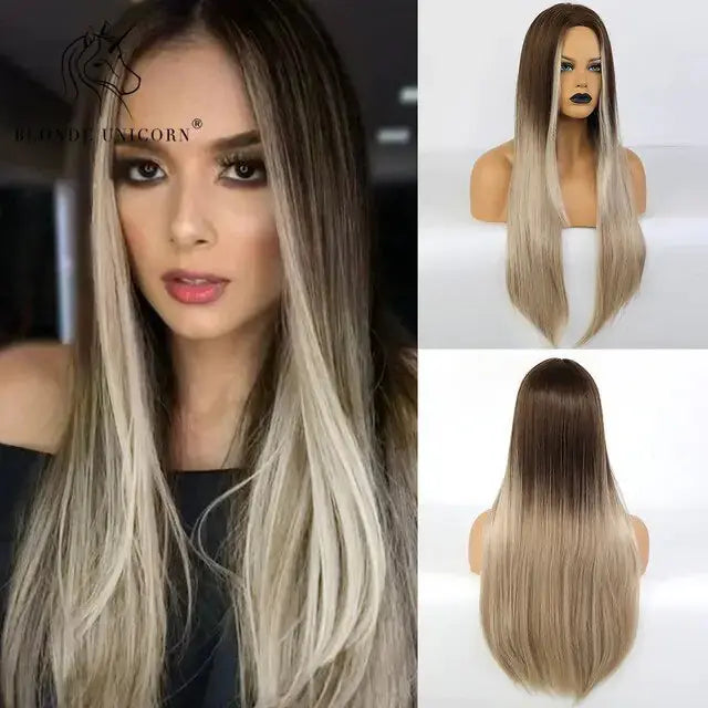 Synthetic Long Brown Wig GLR SHOPPING