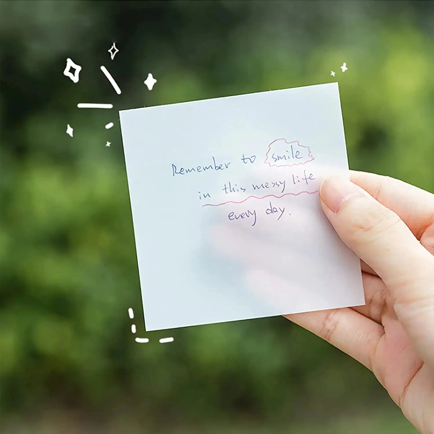 Transparent Waterproof Sticky Notepads GLR SHOPPING