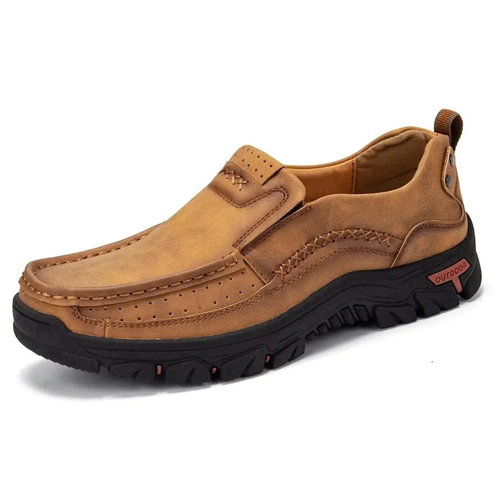 Men's Casual Breathable Loafers Leather Shoes GLR SHOPPING