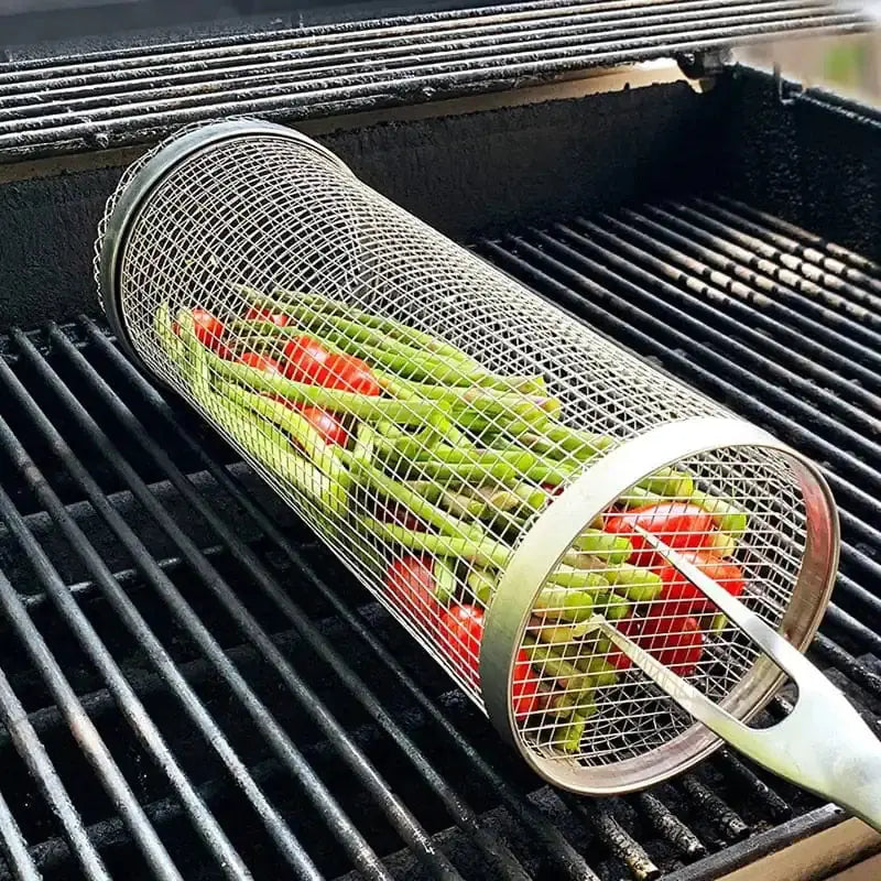 Cylinder Grill Basket GLR SHOPPING