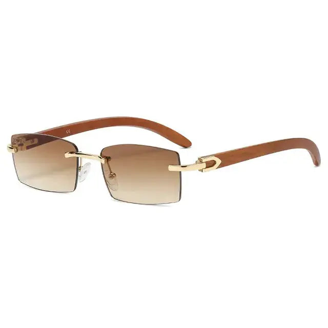 Rectangle Fashion Rimless Sunglasses GLR SHOPPING
