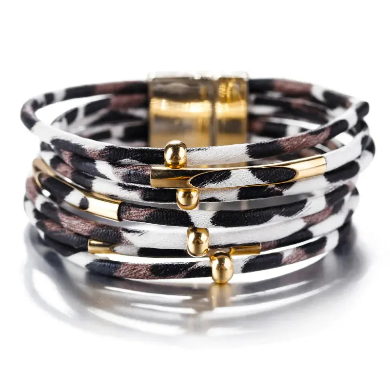 Leopard Print Leather Bracelet GLR SHOPPING