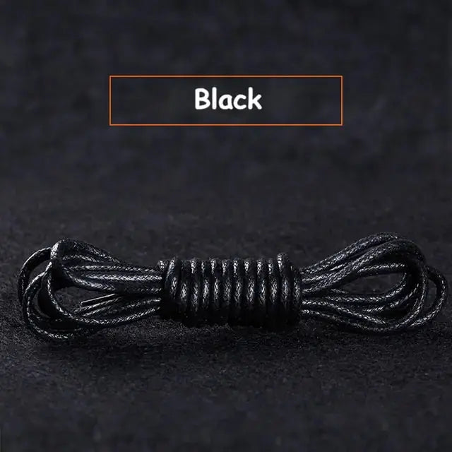 Cotton Waxed Round Shoelaces Set GLR SHOPPING