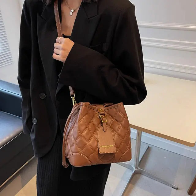 Embroidered Thread Bucket Bag - GLR SHOPPING