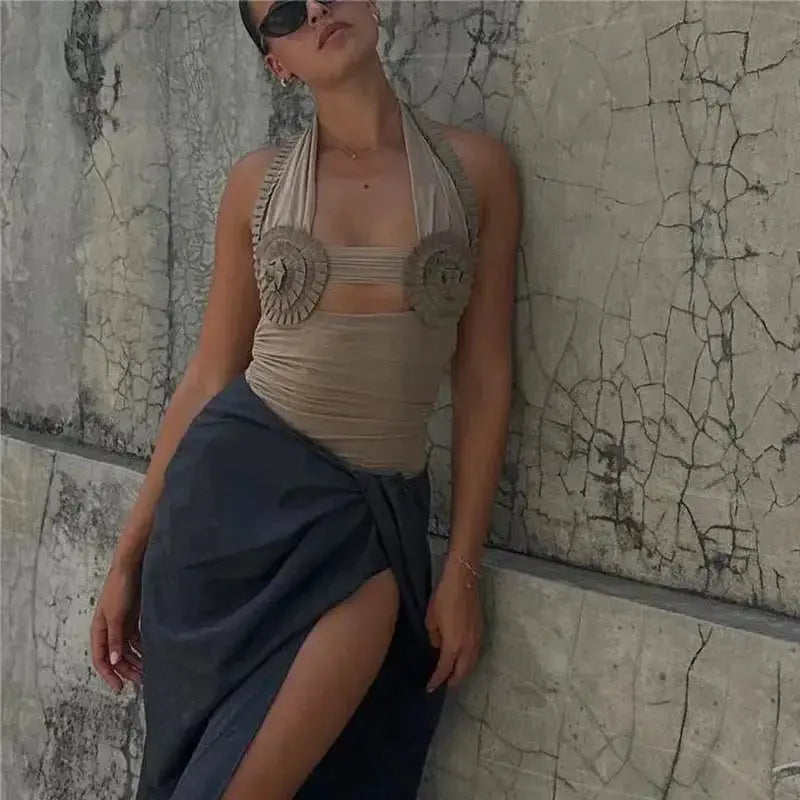 See-Through Backless Halter GLR SHOPPING