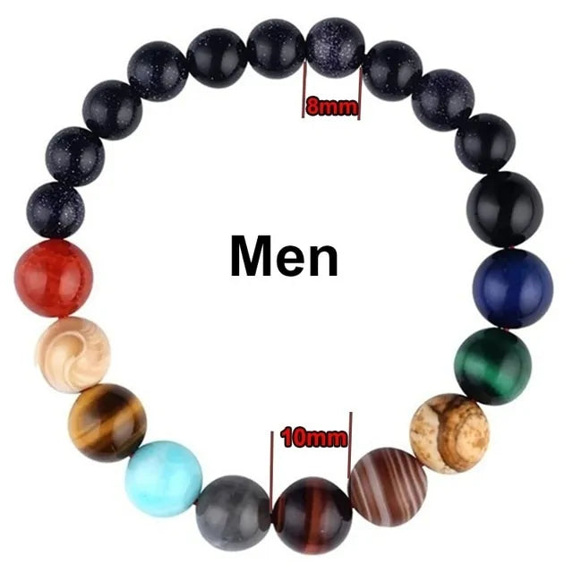 Eight Planets Natural Stone Bracelet