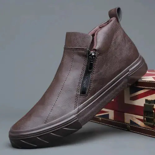 Men Vulcanized Leather Loafer Shoes GLR SHOPPING