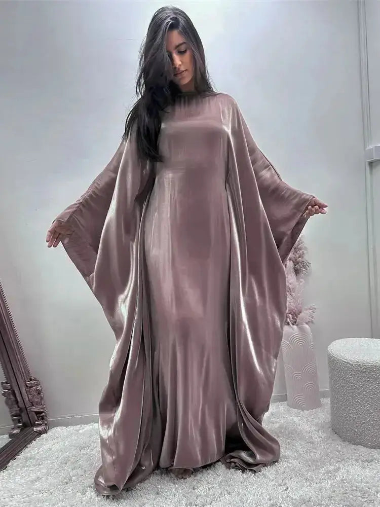 Satin Butterfly Abaya GLR SHOPPING