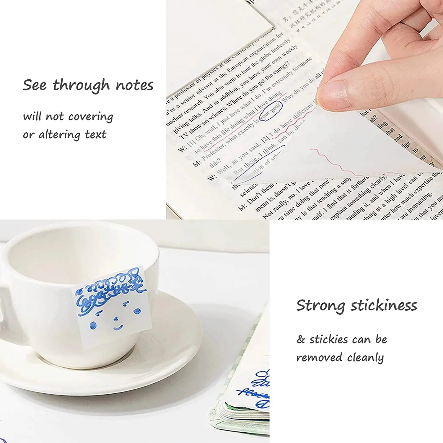 Transparent Waterproof Sticky Notepads GLR SHOPPING