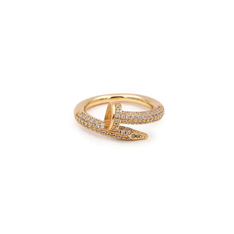 Classic Korean Style Copper Zircon Ring GLR SHOPPING