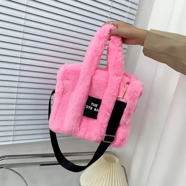 Designer Faux Fur Tote Bag - GLR SHOPPING
