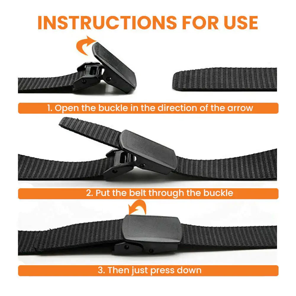 Men's Plastic Cam Buckle Nylon Belt GLR SHOPPING