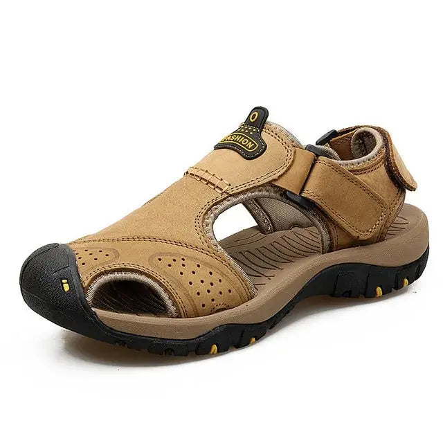 MIXIDELAI Genuine Leather Men Shoes Summer New Large Size Men's Sandals GLR SHOPPING
