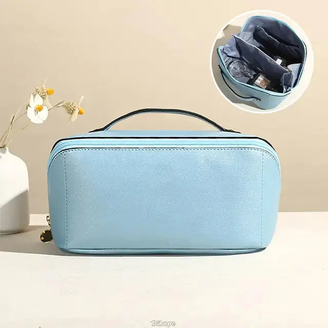 Large-Capacity Leather Cosmetic Bag - GLR SHOPPING