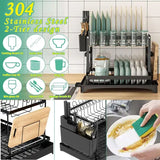 Compact Chef's 2-Tier Dish Organizer