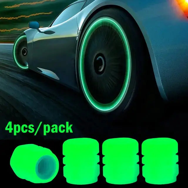 Fluorescent Night Glowing Valve Caps GLR SHOPPING