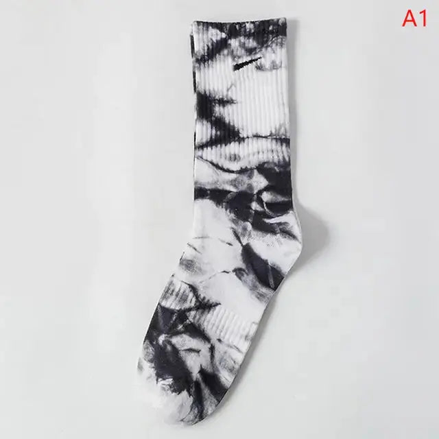Women Tie-dye Middle Tube Socks GLR SHOPPING