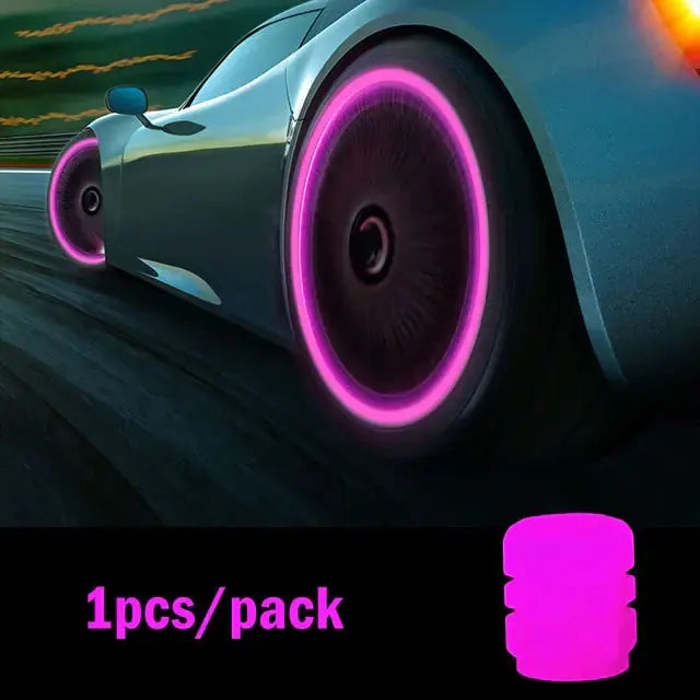 Fluorescent Night Glowing Valve Caps GLR SHOPPING