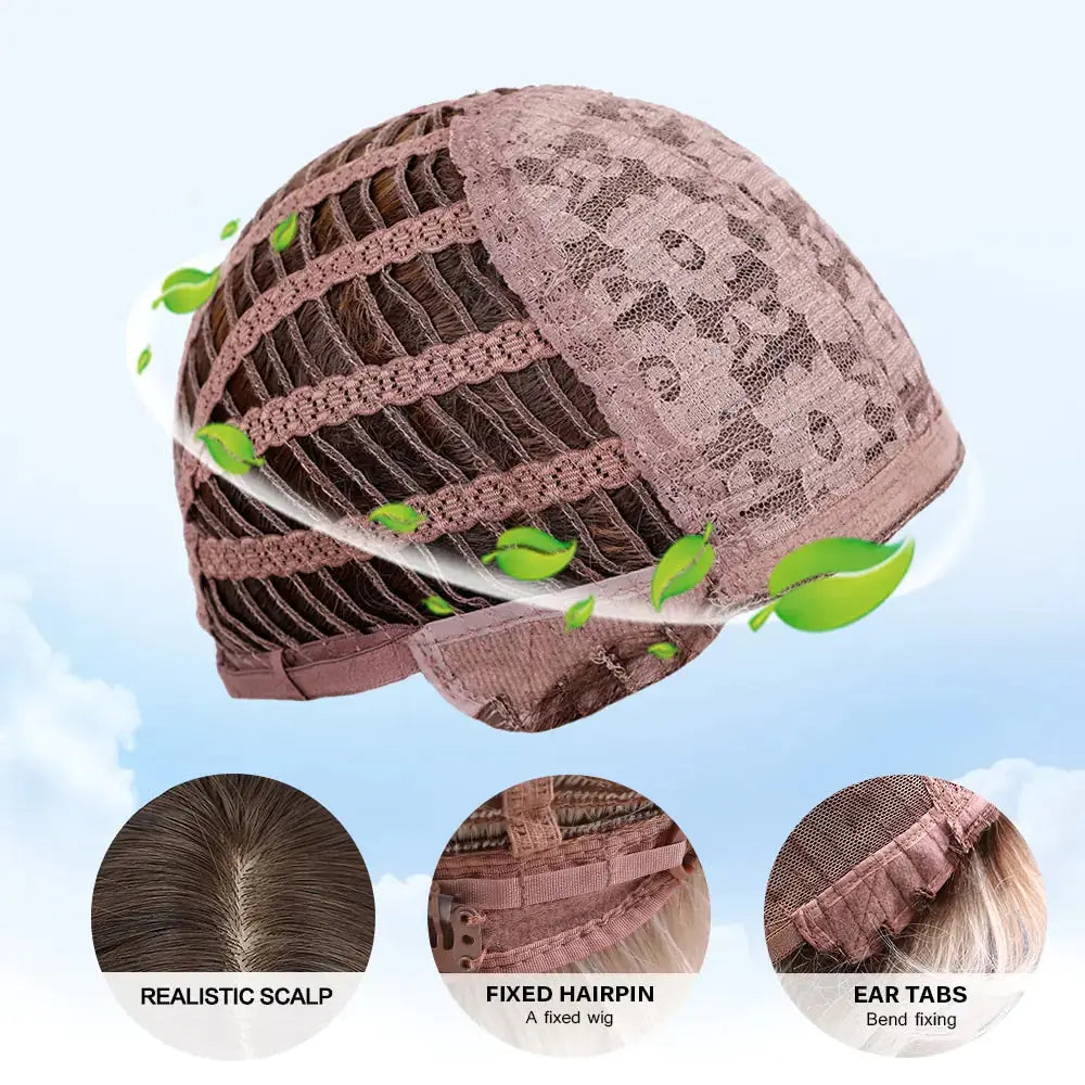 Synthetic Long Brown Wig GLR SHOPPING