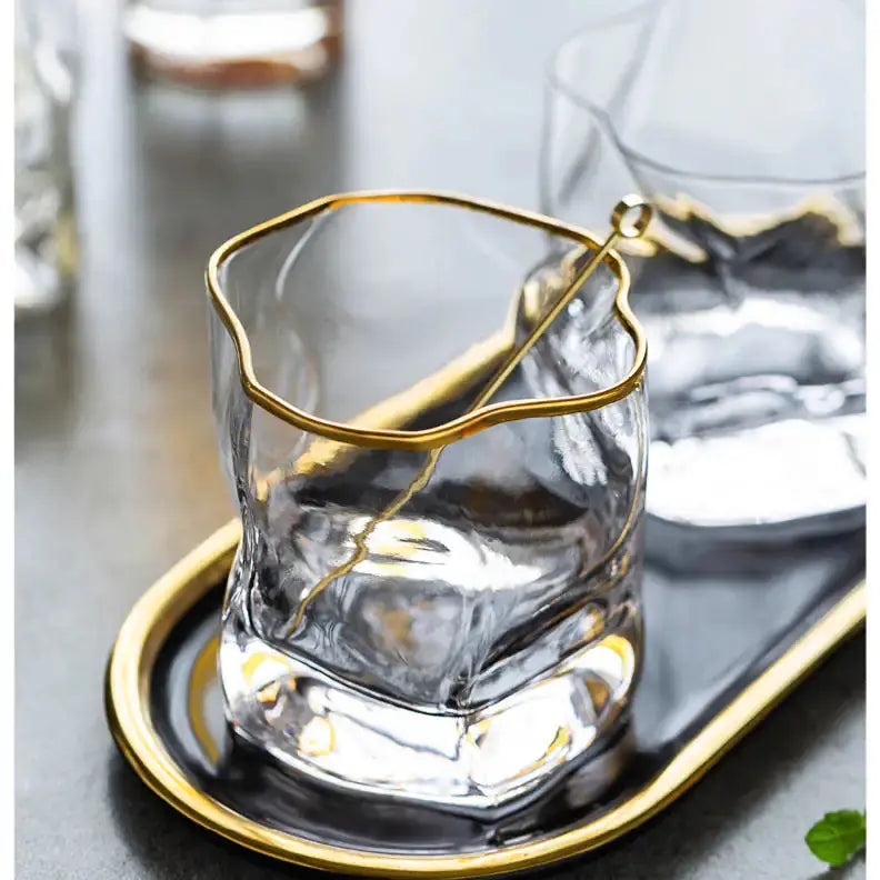 Unique Irregular-Shaped Whiskey Glass GLR SHOPPING