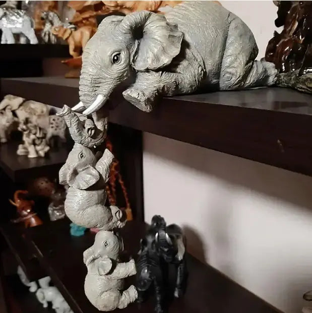 Set of 3 Elephant Figurines GLR SHOPPING