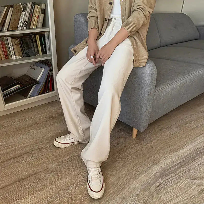 VG Cream Wide Pants GLR SHOPPING