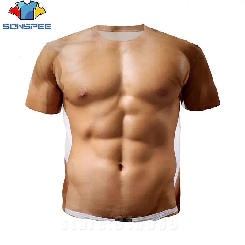 3D Printed Fake Muscle T-shirts GLR SHOPPING