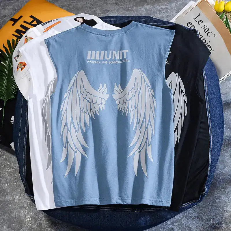 Cut Off Angel Wings Tee GLR SHOPPING