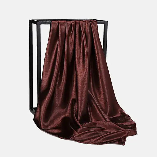 Solid Color Silk Neckerchief Scarf GLR SHOPPING