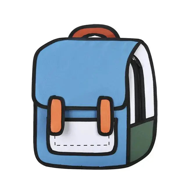 Unisex Fashion 2D Drawing Backpack - GLR SHOPPING