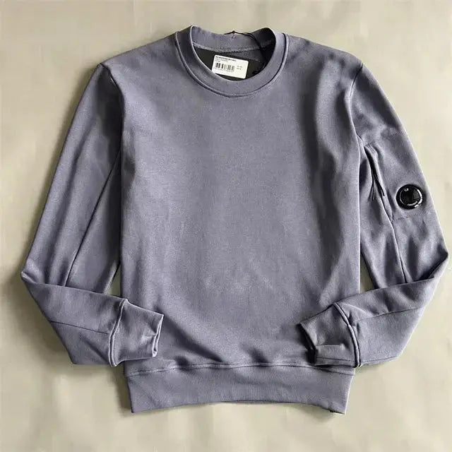 Men's Round Neck Sweater with Zippered Pocket GLR SHOPPING