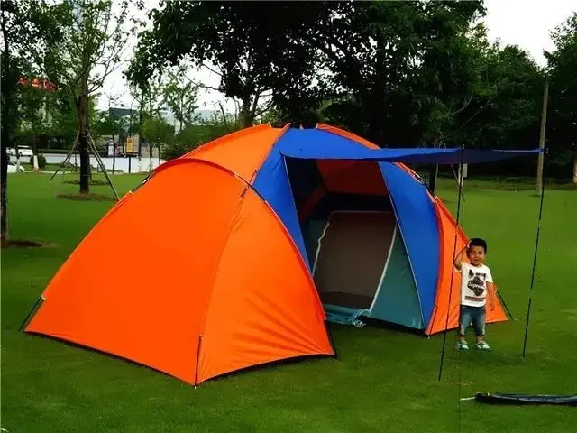 Large Camping Tent Double Layer Waterproof Two Bedrooms GLR SHOPPING