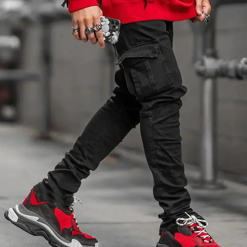 Men's Multi Pocket Cargo Jeans GLR SHOPPING