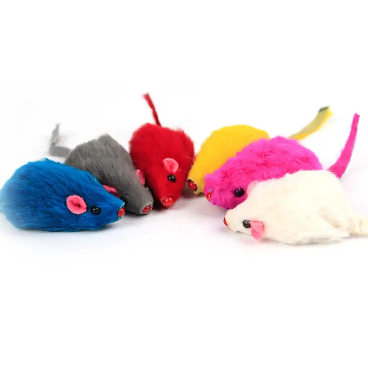 10 PCS PLUSH MOUSE CAT TOYS (Random Color) - GLR SHOPPING