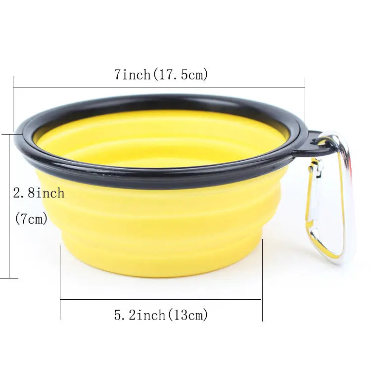 COLLAPSIBLE SILICONE TRAVEL PET BOWL - GLR SHOPPING