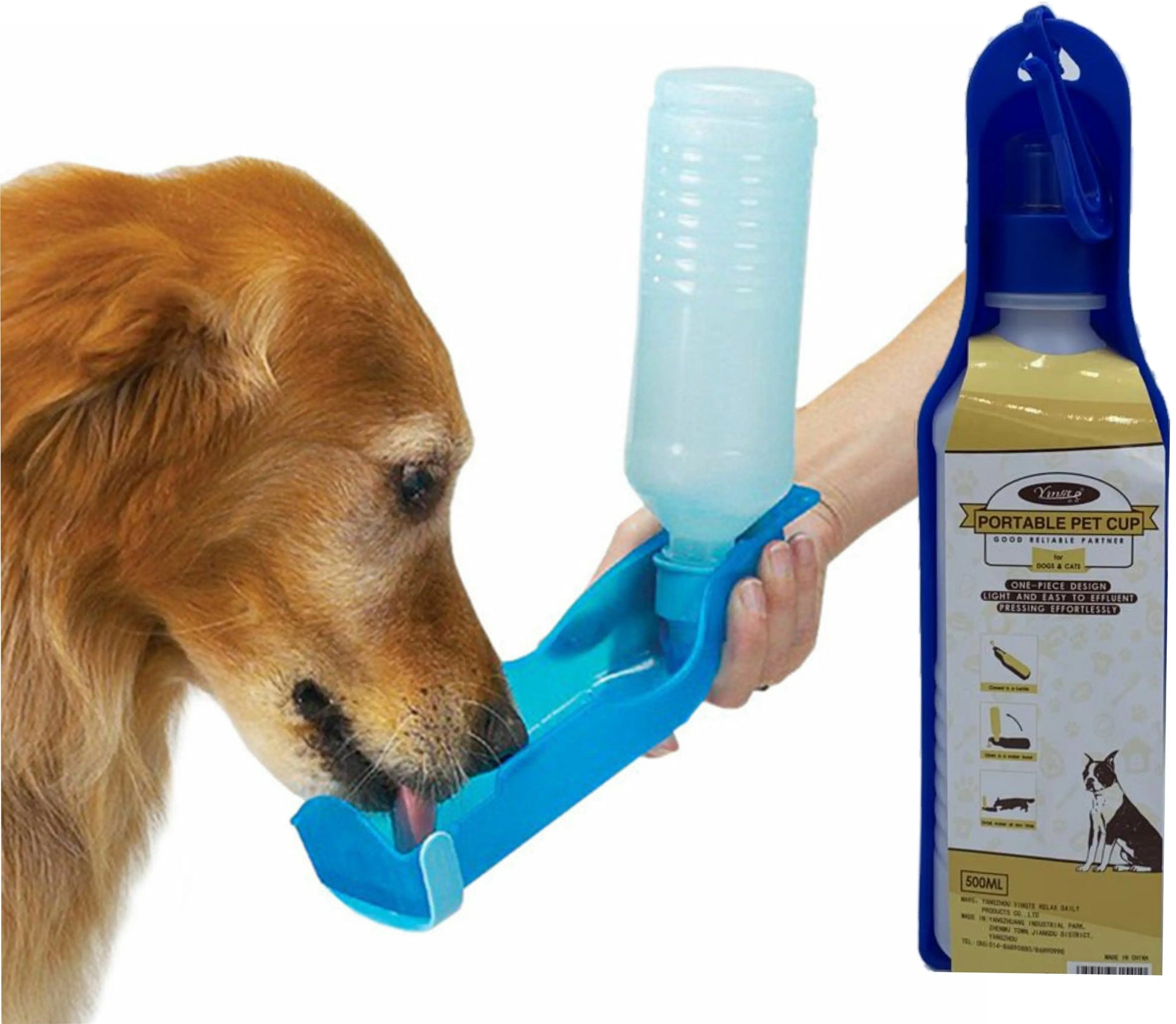 Portable Pet Travel Water Bowl Bottle Feeder Drinking Fountain - GLR SHOPPING