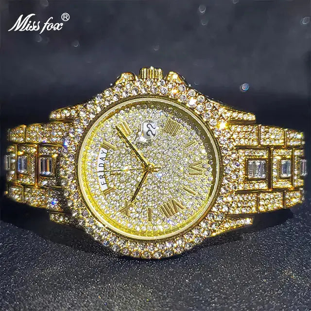Masculino Diamond Quartz Watches - GLR SHOPPING