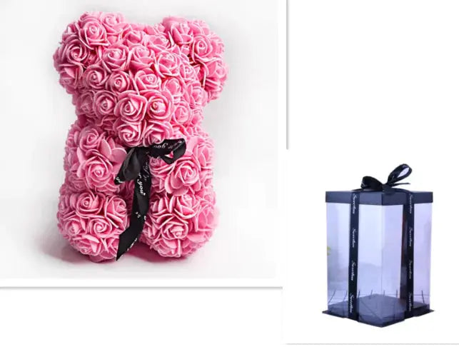 Rose Bear Teddy - Valentine's Day PE Foam Rose Bear GLR SHOPPING