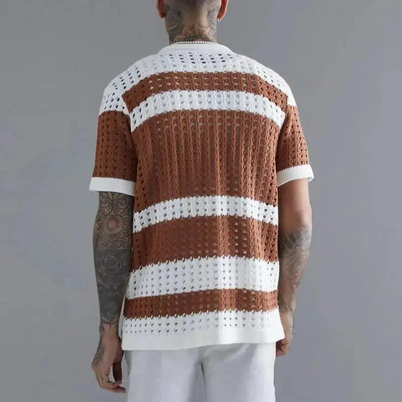 Patchwork Knit Shirt GLR SHOPPING