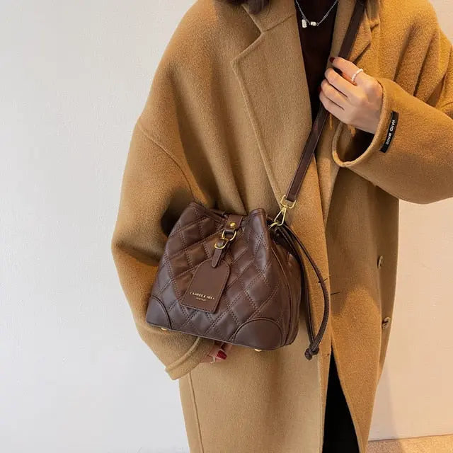 Embroidered Thread Bucket Bag - GLR SHOPPING