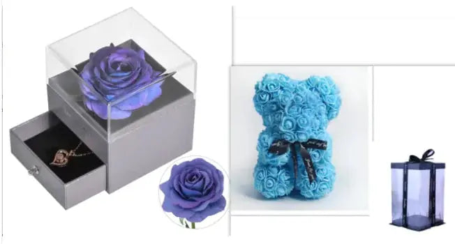 Rose Bear Teddy - Valentine's Day PE Foam Rose Bear GLR SHOPPING