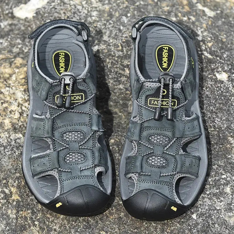 MIXIDELAI Genuine Leather Men Shoes Summer New Large Size Men's Sandals GLR SHOPPING