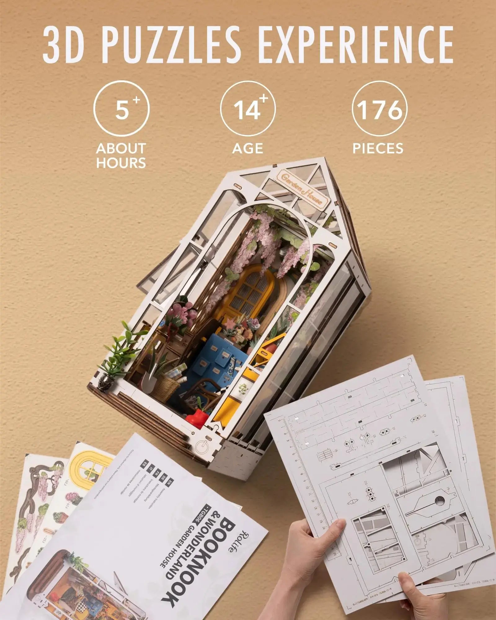 Mini Garden House Book Nook Kit GLR SHOPPING