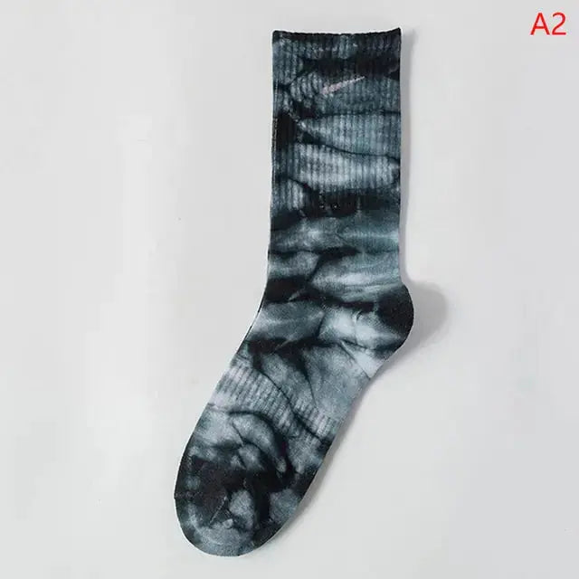 Women Tie-dye Middle Tube Socks GLR SHOPPING