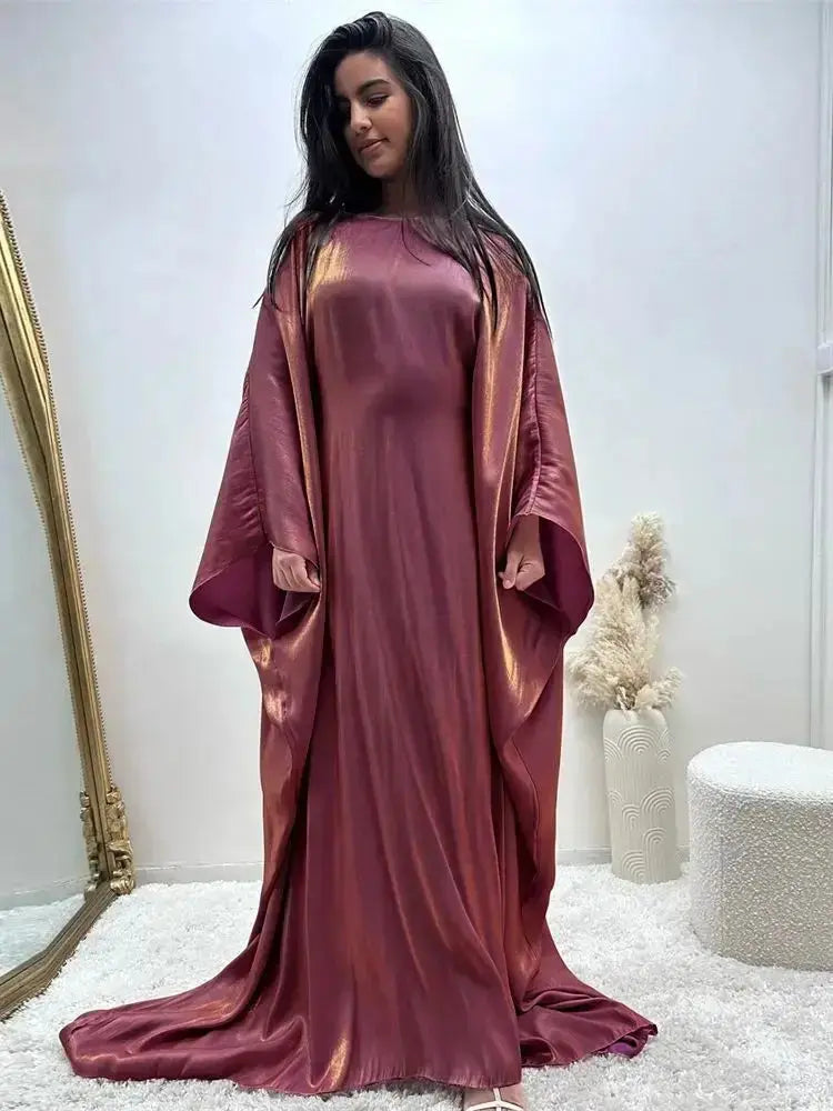 Satin Butterfly Abaya GLR SHOPPING