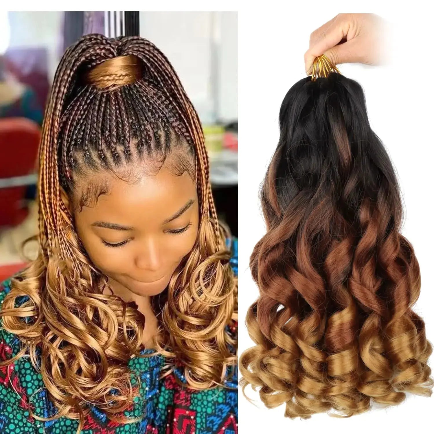 French Curl Braiding Synthetic Hair GLR SHOPPING